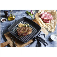 Staub | 12-inch, Cast Iron, Square, Grill Pan, Matte Black | Cast Iron