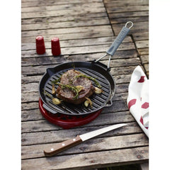 Staub | 11-inch, Round, 10" Folding Grill - Black, Matte Black | Cast Iron