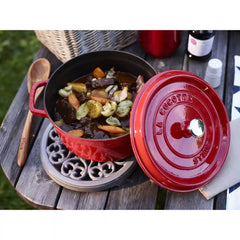 Staub | 9-inch, Round, Cast Iron Lilly Trivet, Graphite Grey | Cast Iron - Accessories