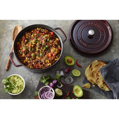 Staub | 7 qt, Round, Dutch Oven, Grenadine - Factory Second | Cast Iron