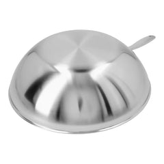 Demeyere | 12-inch, 18/10 Stainless Steel, Flat Bottom Wok, Silver | Industry 5
