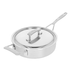 Demeyere | 3 qt Sauté Pan With Helper Handle And Lid, 18/10 Stainless Steel | Industry 5