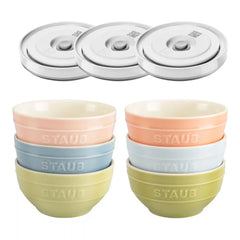 Staub | Macaron Bowl set with Vacuum Lid | Stoneware