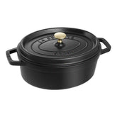 Staub | 5.75 qt, Oval, Dutch Oven, Matte Black | Cast Iron