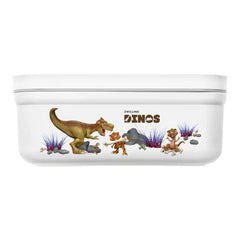 ZWILLING | M, DINOS Vacuum Lunch Box, Plastic, White-Grey | Fresh & Save