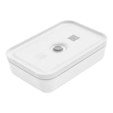 ZWILLING | L Flat, Vacuum Lunch Box, Plastic, White-Grey | Fresh & Save