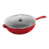 Staub | 10-inch, Daily Pan With Glass Lid, Cherry | Cast Iron
