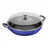 Staub | 3.5 qt, Braiser With Glass Lid, Blueberry | Cast Iron