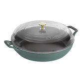 Staub | 3.5 qt, Braiser With Glass Lid, Eucalyptus | Cast Iron
