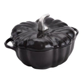 Staub | 3.5 qt, Pumpkin, Dutch Oven With Stainless Steel Knob, Matte Black | Cast Iron