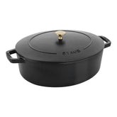 Staub | 6 qt, Wide Oval French Oven, Matte Black | Cast Iron