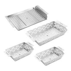 ZWILLING | 4-pc Grill Basket Set, Stainless Steel | BBQ+