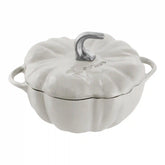 Staub | 3.5 qt, Pumpkin, Dutch Oven With Stainless Steel Knob, White Truffle | Cast Iron