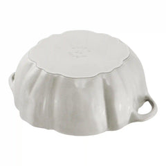 Staub | 3.5 qt, Pumpkin, Dutch Oven With Stainless Steel Knob, White Truffle | Cast Iron