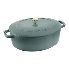 Staub | 6 qt, Wide Oval French Oven, Eucalyptus | Cast Iron
