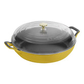Staub | 3.5 qt, Braiser With Glass Lid, Citron | Cast Iron