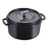 Staub | 7 qt, Round, Dutch Oven Buster And Punch, Matte Black | Cast Iron