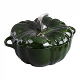 Staub | 3.5 qt, Pumpkin, Dutch Oven With Stainless Steel Knob, Basil | Cast Iron