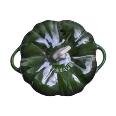 Staub | 3.5 qt, Pumpkin, Dutch Oven With Stainless Steel Knob, Basil | Cast Iron