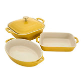Staub | 4-pc, Mixed Baking Dish Set, Citron | Stoneware