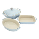 Staub | 4-pc, Macaron Mixed Baking Dish Set, Light Blue | Stoneware