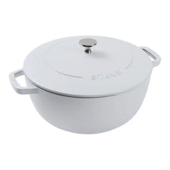 Staub | 5 qt, Essential French Oven, Pure White | Cast Iron