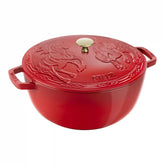 Staub | 5 qt, Essential French Oven with Horse Lid, Cherry | La Cocotte
