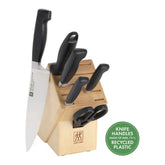 ZWILLING | 7-pc, Knife block set, Natural | Four Star Eco