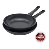ZWILLING | 2-pc, Non-stick, Frying Pan Set Titanium-reinforced Ceramic Non-stick Coating | Madura Plus
