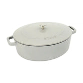 Staub | 6 qt, Wide Oval French Oven, White Truffle | Cast Iron