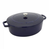 Staub | 6 qt, Wide Oval French Oven, Dark Blue | Cast Iron