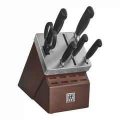 ZWILLING | 7-pc, Self-Sharpening Knife Block Set, Silver-Black | FOUR STAR