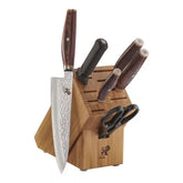 MIYABI | 7-pc, Knife block set, Natural | Artisan