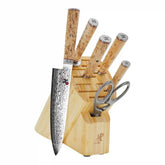 MIYABI | 7-pc, Knife block set, Brown | Birchwood SG2