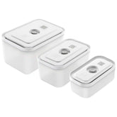 ZWILLING | S/M/L / 3-pc, Vacuum Container, Plastic, Semitransparent-Grey | Fresh & Save