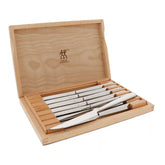 ZWILLING | Stainless Steel Steak Knife Set with Wood Presentation Case , 8-pc | Steak Sets