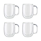 ZWILLING | 12-oz-/-4-pc Mug Set | Sorrento Plus Double Wall Glassware