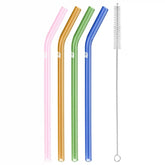 ZWILLING | Glass Straw - Colored - Bent Set | Sorrento Glassware