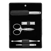 ZWILLING | 5-pc, Nappa Leather Manicure Pedicure Set With Nail Clippers, Matte Black | PREMIUM