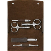 ZWILLING | 5-pc, Leather Manicure Pedicure Set With Nail Scissors, Brown | PREMIUM