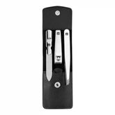 ZWILLING | 3-pc, Leather Manicure Pedicure Set With Nail Clippers, Matte Black | CLASSIC