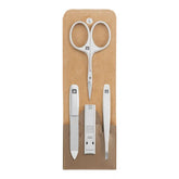 ZWILLING | 4-pc, Leather Manicure Pedicure Set With Compact Nail Clippers, Taupe | PREMIUM