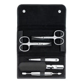 ZWILLING | 5-pc, Leather Manicure Pedicure Set With Nail Scissors, Matte Black | CLASSIC