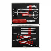ZWILLING | 10-pc, Red, Leather, Manicure Pedicure Set With Nail Clippers | CLASSIC