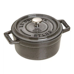 Staub | 0.25 qt, Mini Round Dutch Oven, Graphite Grey | Cast Iron