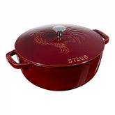Staub | 3.75 qt, Essential French Oven Rooster Lid, Grenadine | Cast Iron