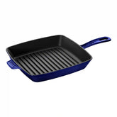 Staub | 12-inch, Cast Iron, Square, Grill Pan, Dark Blue | Cast Iron
