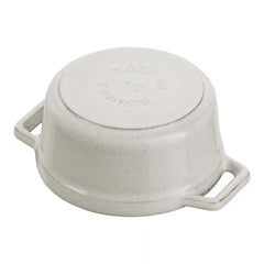 Staub | 0.25 qt, Mini Round Dutch Oven, White Truffle | Cast Iron