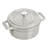 Staub | 0.25 qt, Mini Round Dutch Oven, White Truffle | Cast Iron