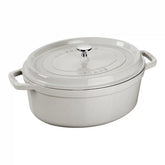 Staub | 5.75 qt, Oval, Dutch Oven, White Truffle | Cast Iron